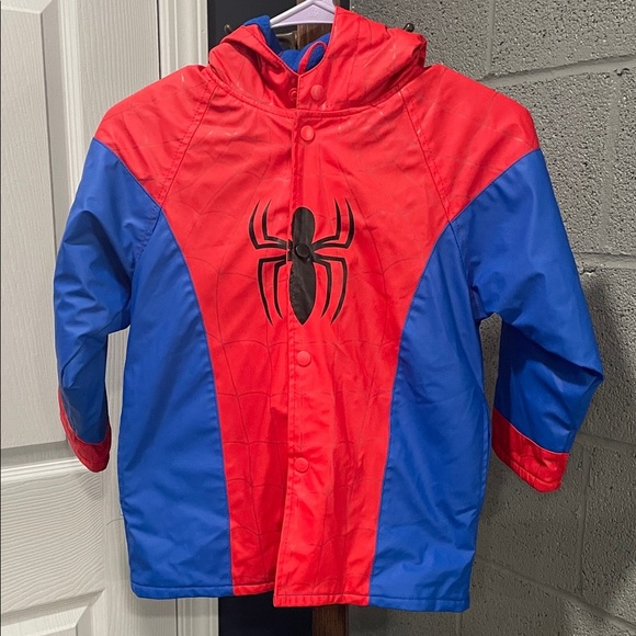 Marvel Red and Blue Spider-Man Kids Raincoat - Picture 1 of 8